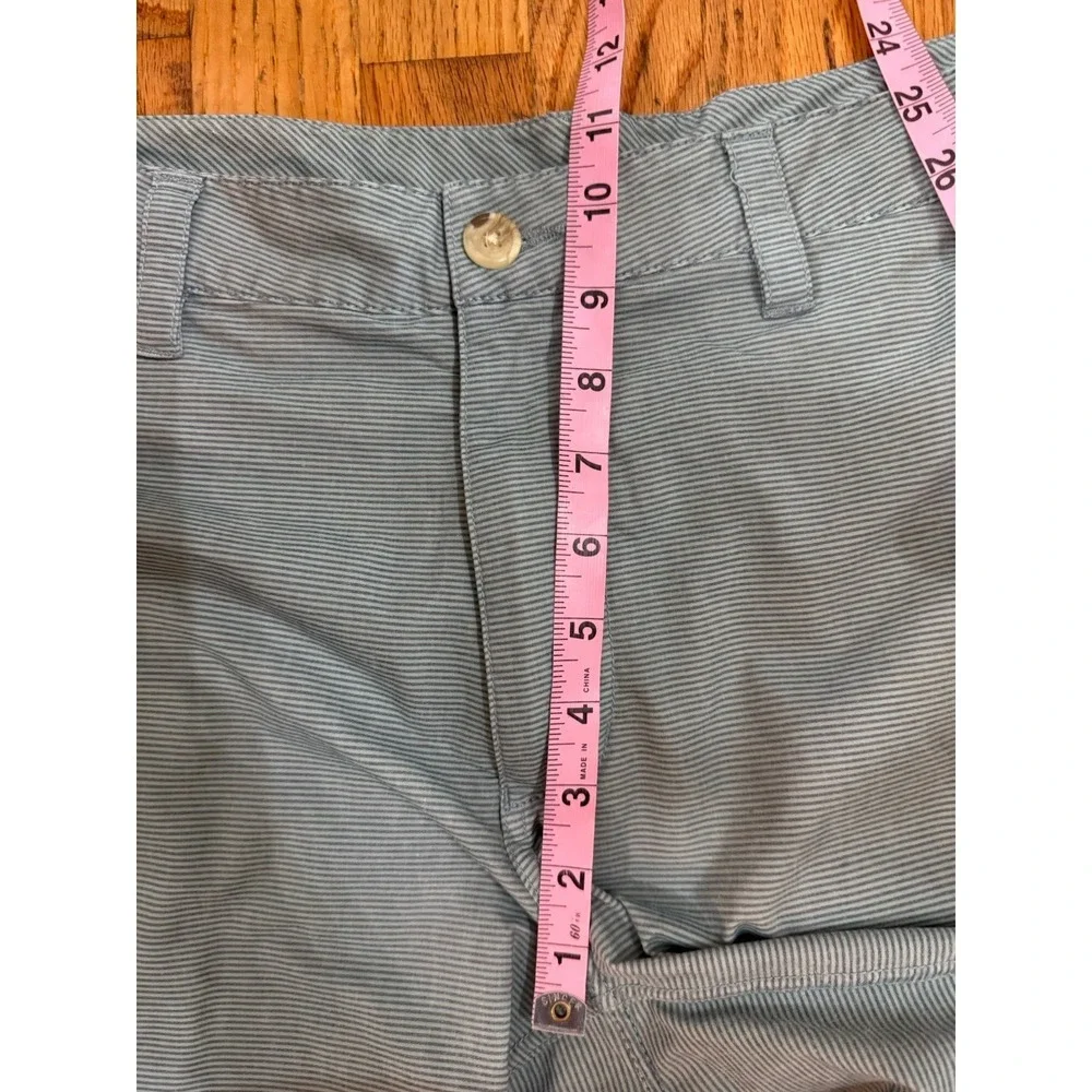Southern Tide Men's 36 T3 Golf Shorts Blue Stripe  Flat Front Stretch 9